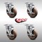 Service Caster 5 Inch SS High Temp Glass Filled Nylon Swivel Top Plate Caster Set with Brake SCC-SS20S514-GFNSHT-TLB-4 - alternate 2